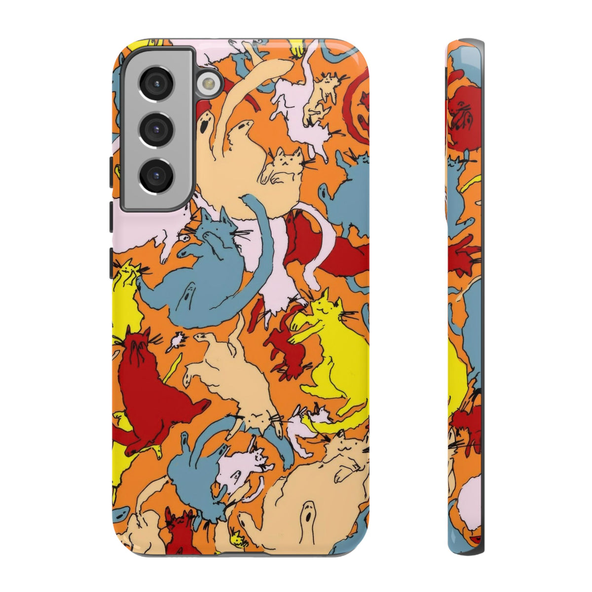 Aesthetic Cats Case - Vintage Kitty Graphic Tough Phone Cases