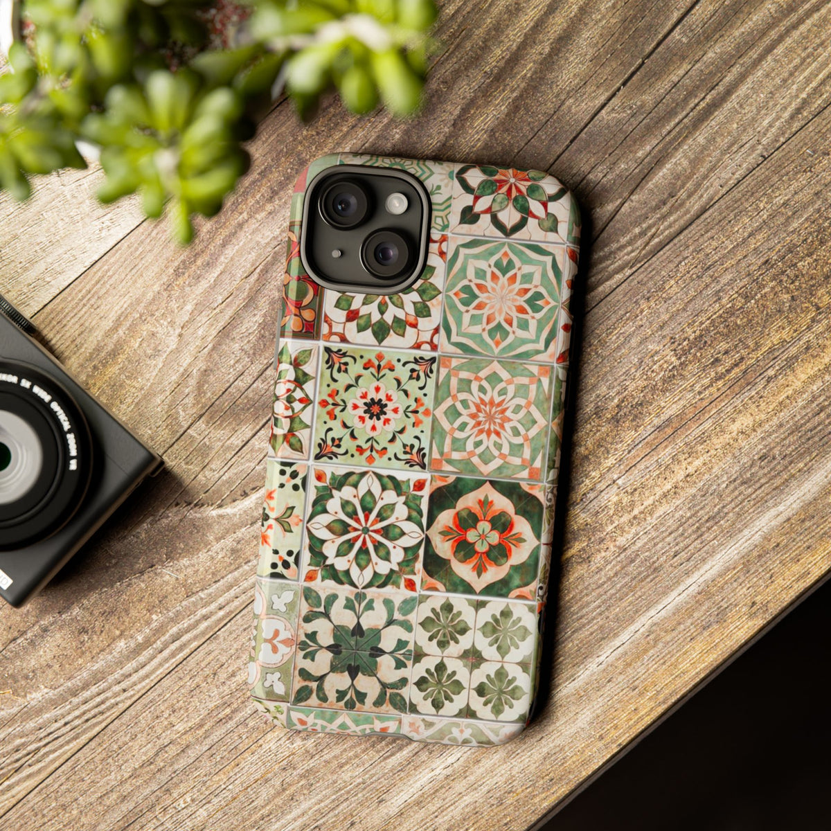 Vintage Mosaic Tile Graphic Tough Phone Cases
