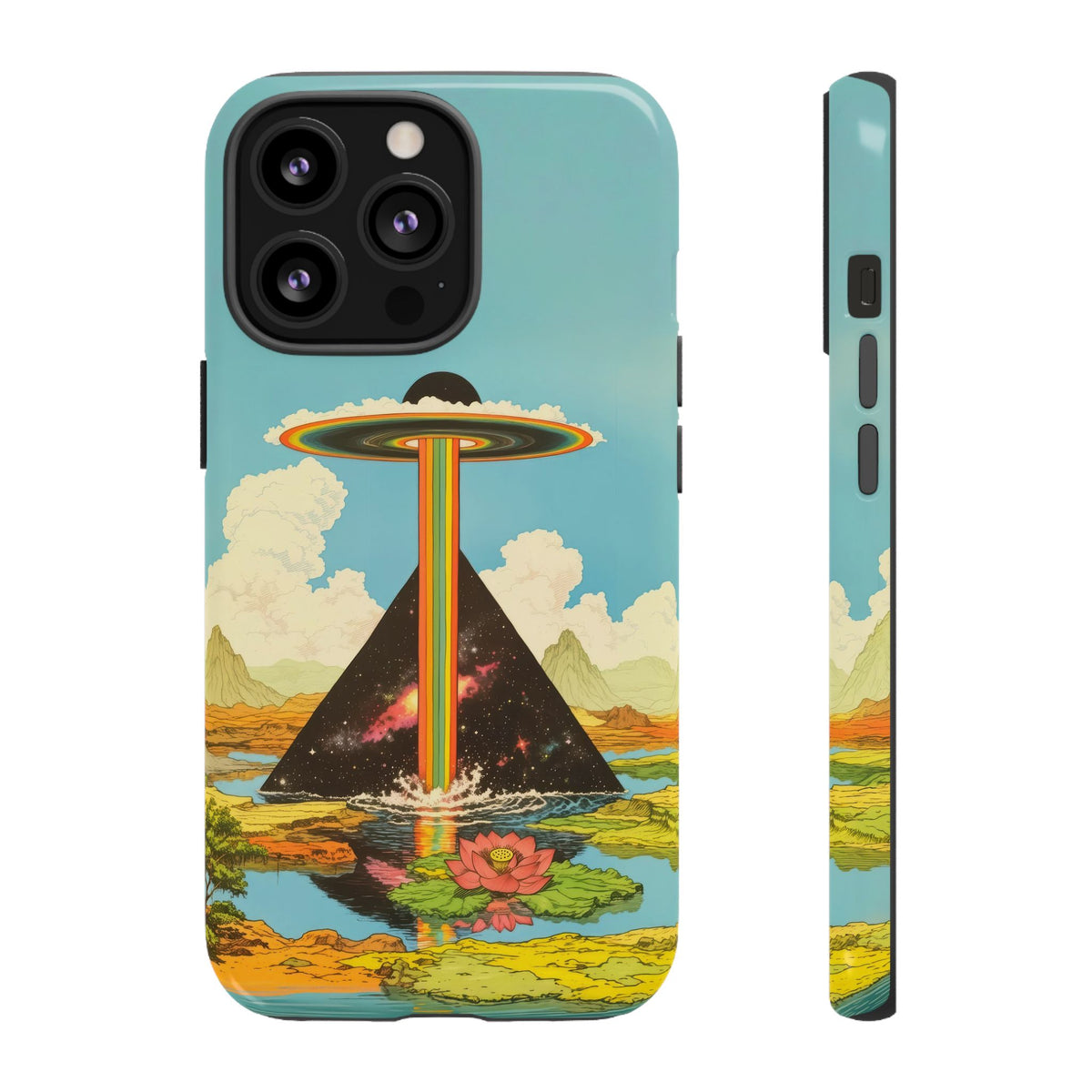 Vintage Alien UFO Graphic Tough Phone Cases