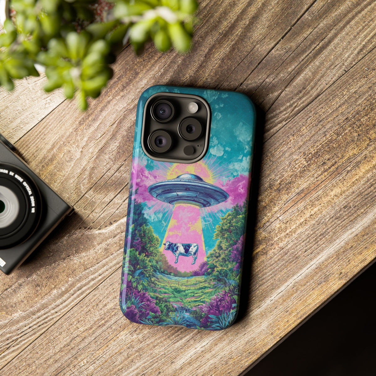 Vintage Alien UFO Graphic Tough Phone Cases