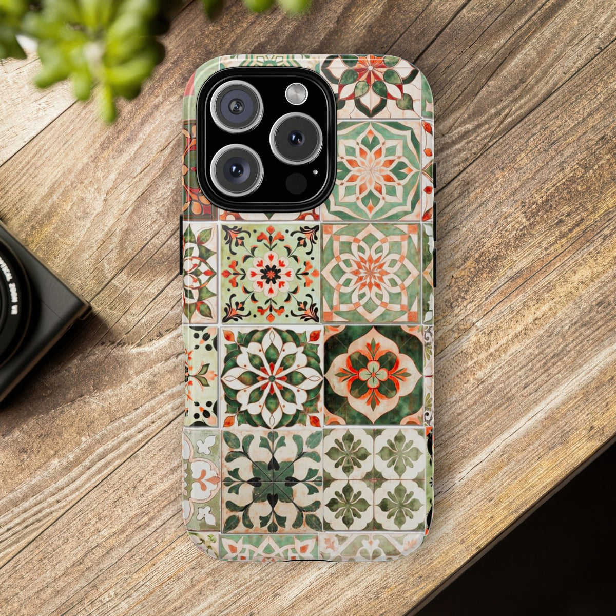 Vintage Mosaic Tile Graphic Tough Phone Cases