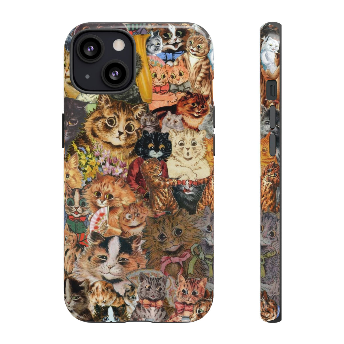 Aesthetic Cats Case - Vintage Kitty Graphic Tough Phone Cases