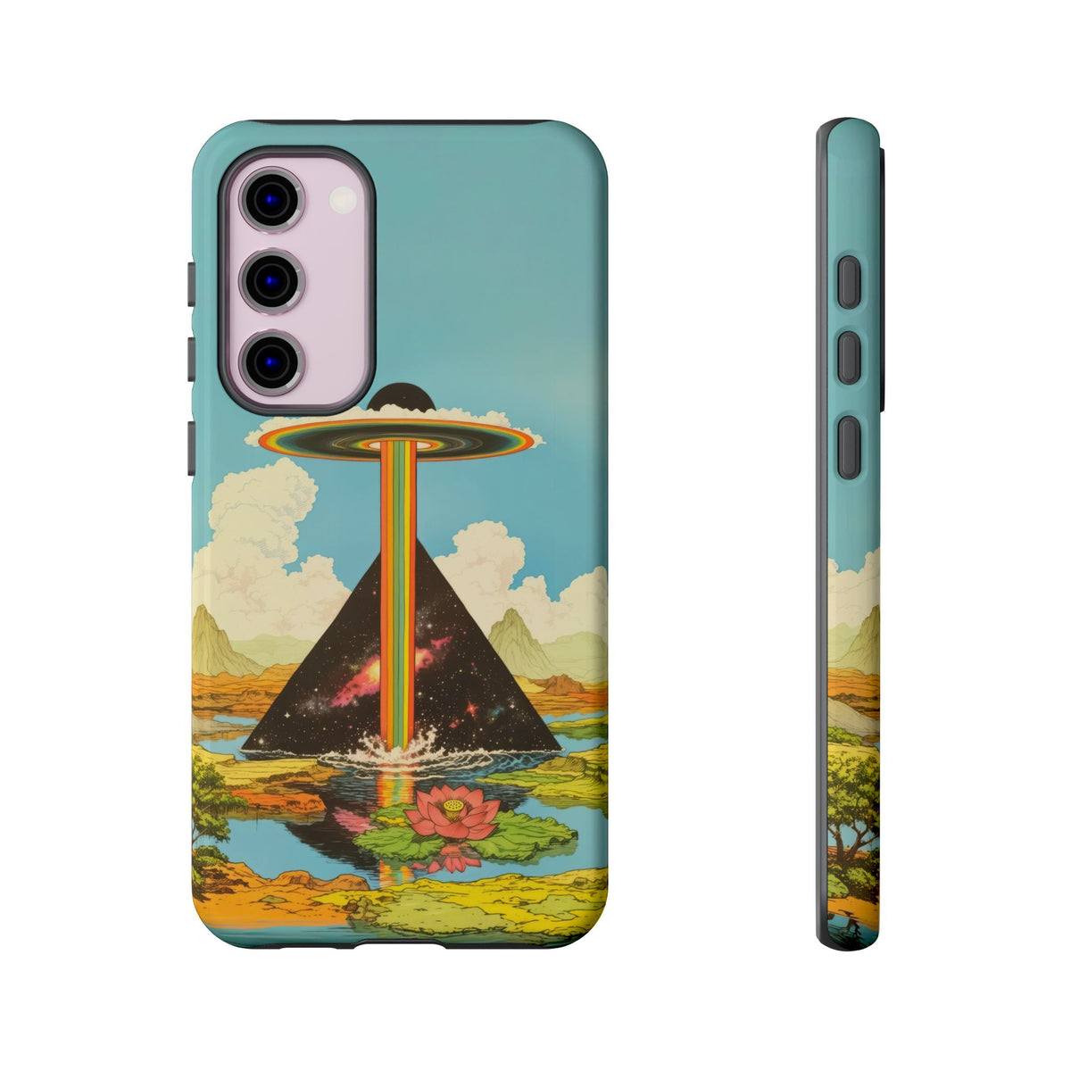 Vintage Alien UFO Graphic Tough Phone Cases