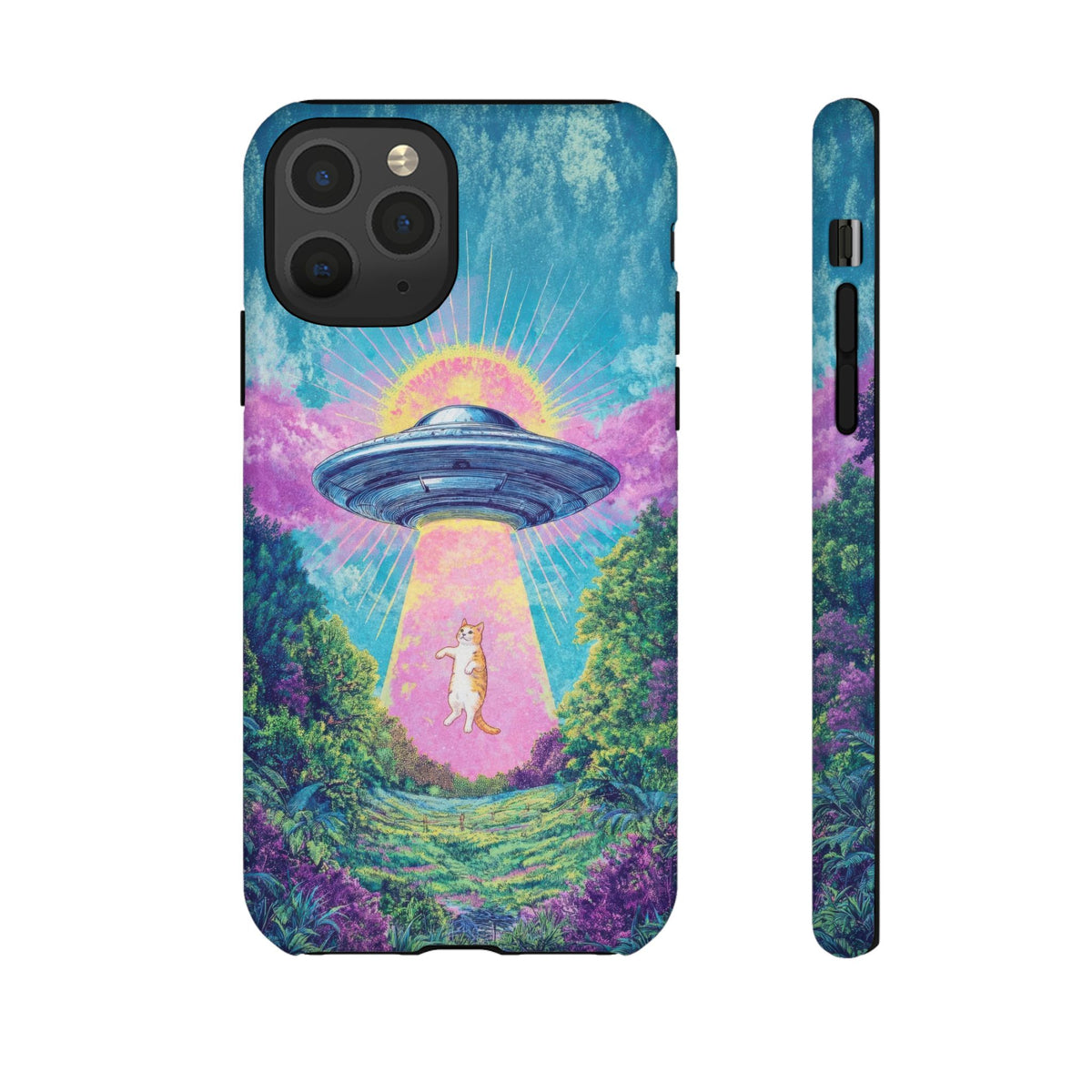 Vintage Alien UFO Graphic Tough Phone Cases