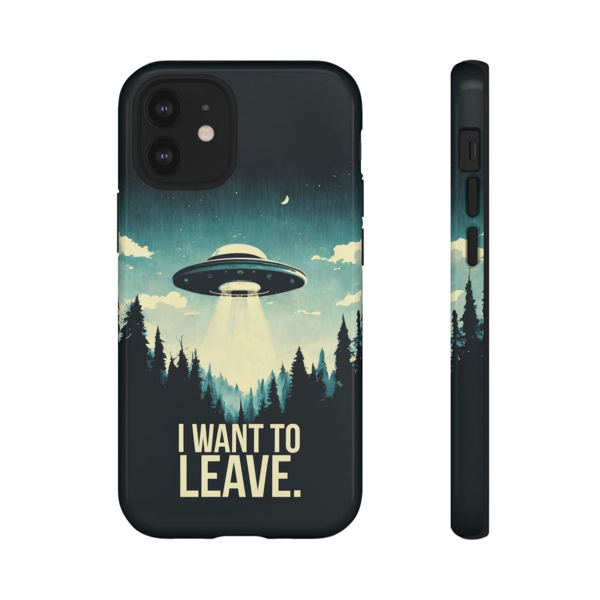 Vintage Alien UFO Graphic Tough Phone Cases