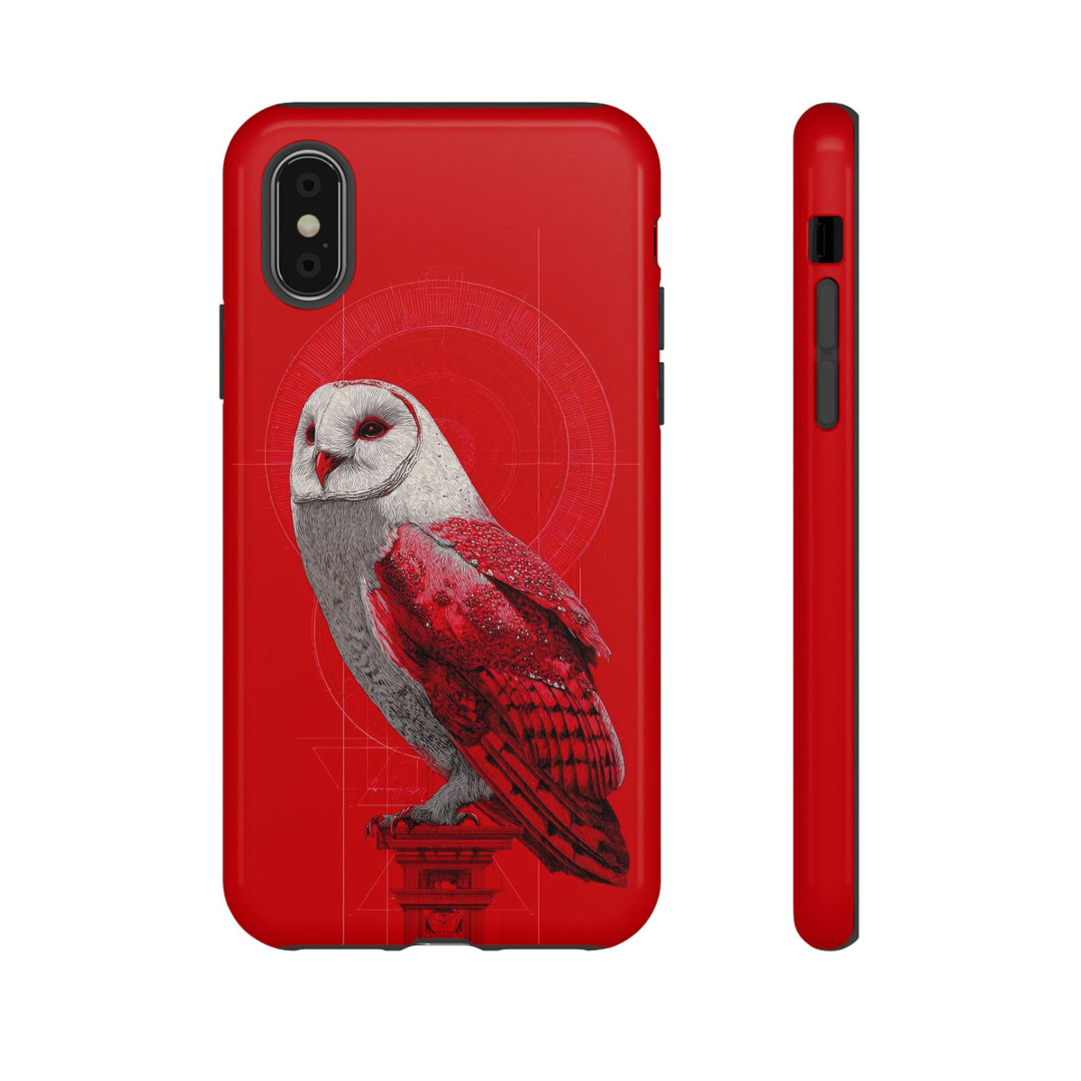 The Owl - Etching Style Series Graphic Tough Phone Cases