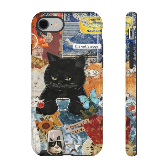 Aesthetic Cats Case - Vintage Kitty Graphic Tough Phone Cases