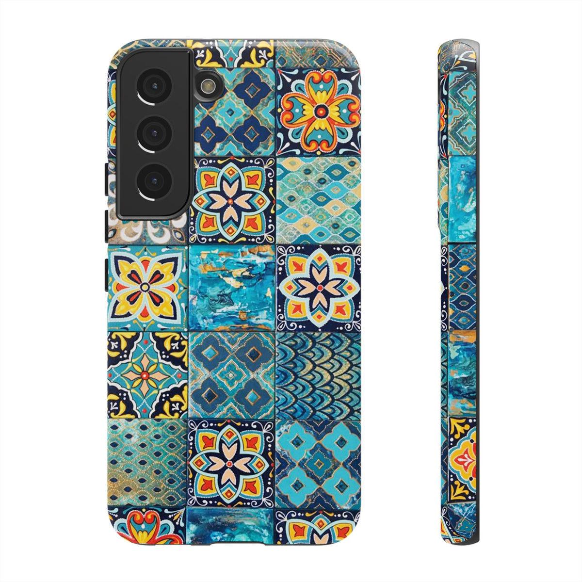 Vintage Mosaic Tile Graphic Tough Phone Cases