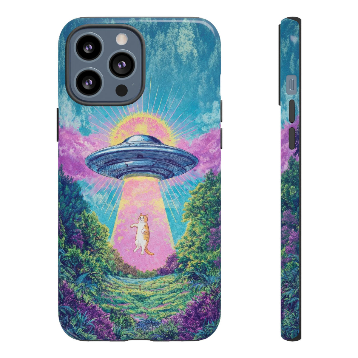 Vintage Alien UFO Graphic Tough Phone Cases