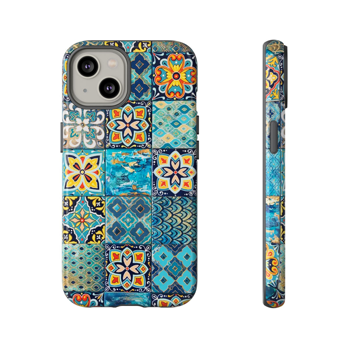 Vintage Mosaic Tile Graphic Tough Phone Cases