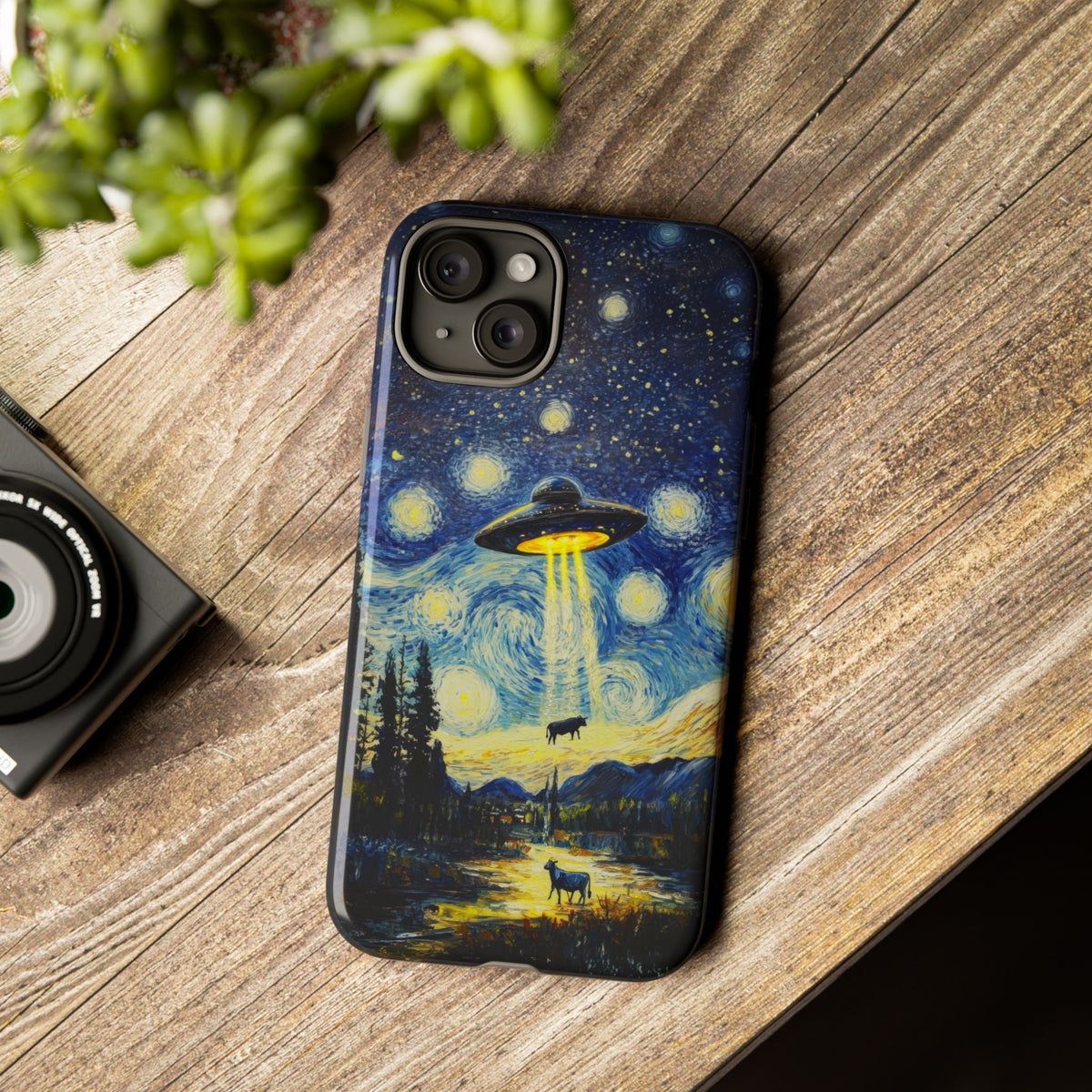 Vintage Alien UFO Graphic Tough Phone Cases