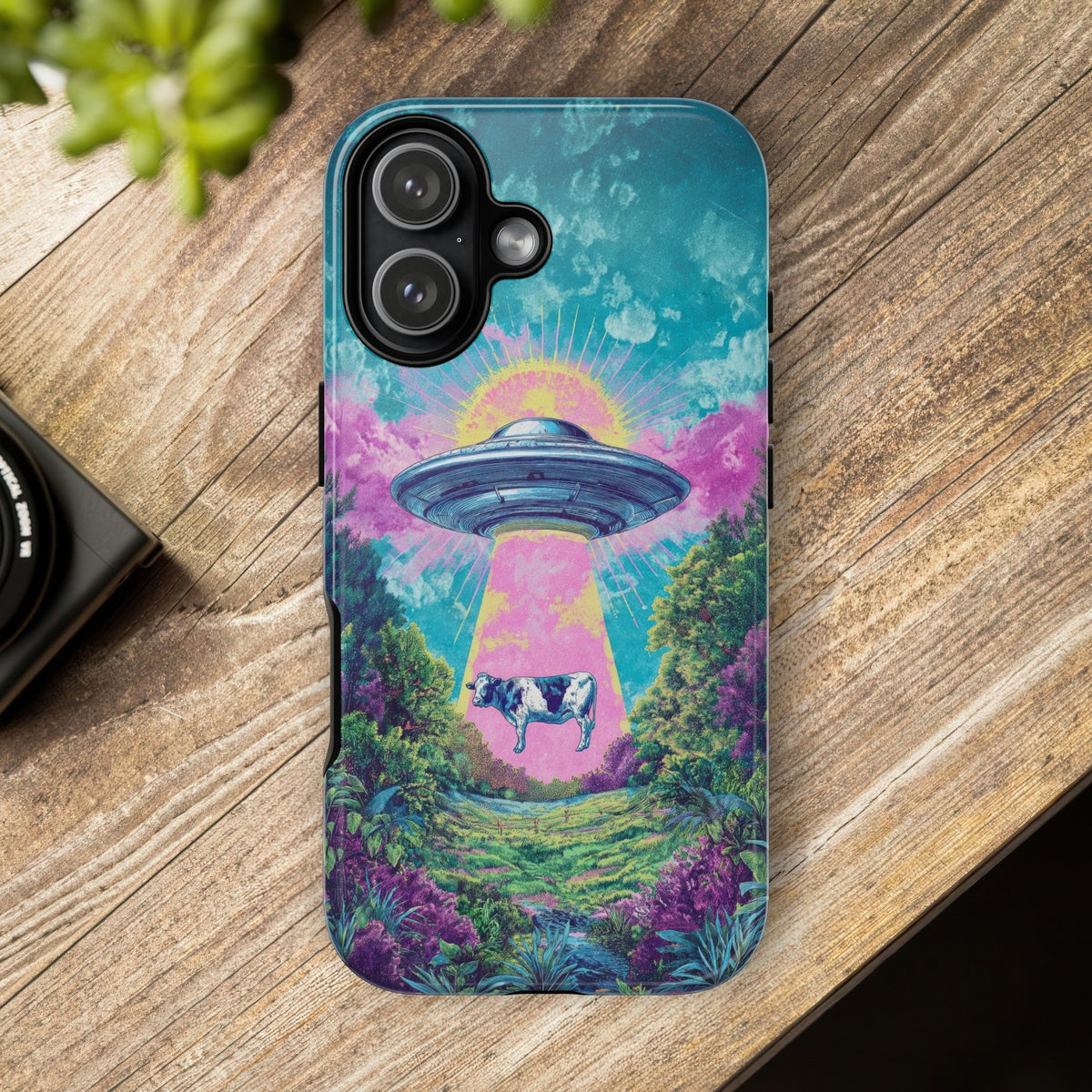 Vintage Alien UFO Graphic Tough Phone Cases