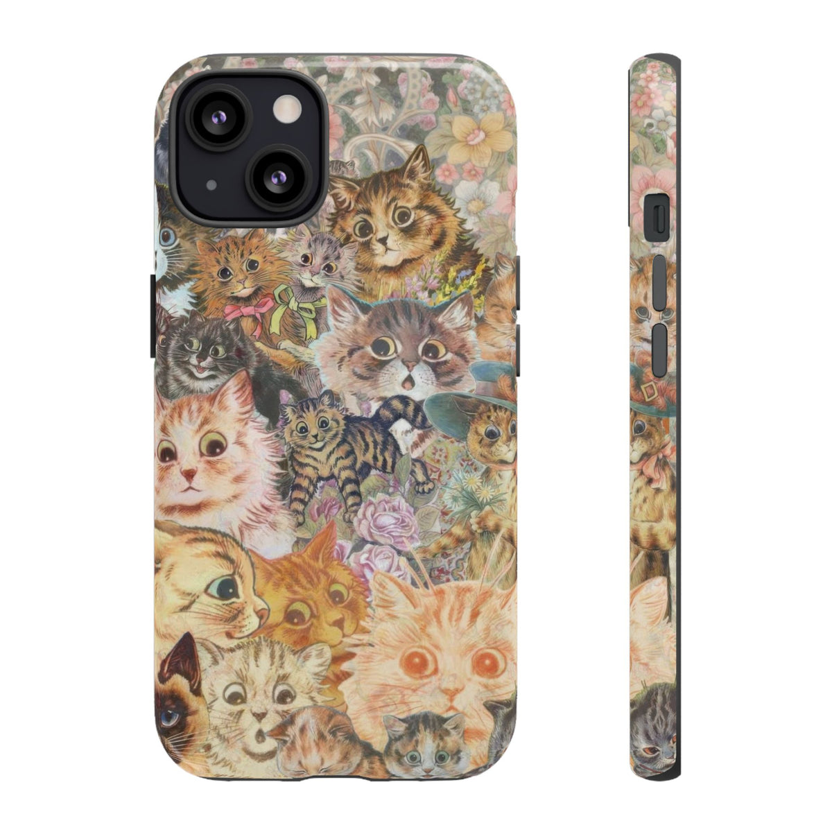 Aesthetic Cats Case - Vintage Kitty Graphic Tough Phone Cases
