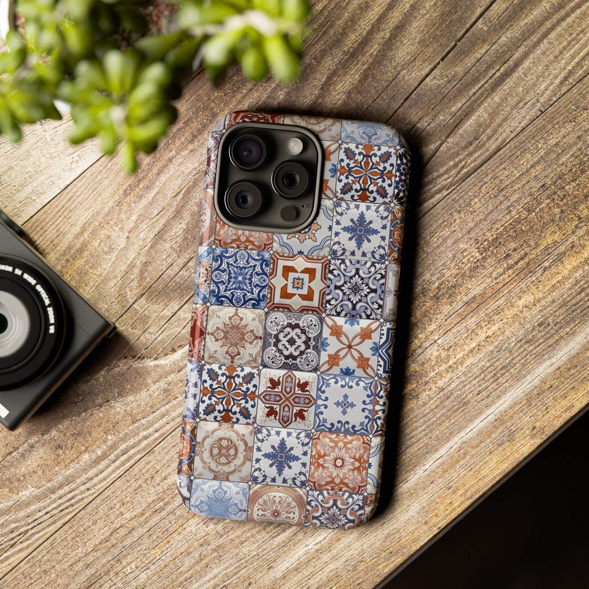 Vintage Mosaic Tile Graphic Tough Phone Cases