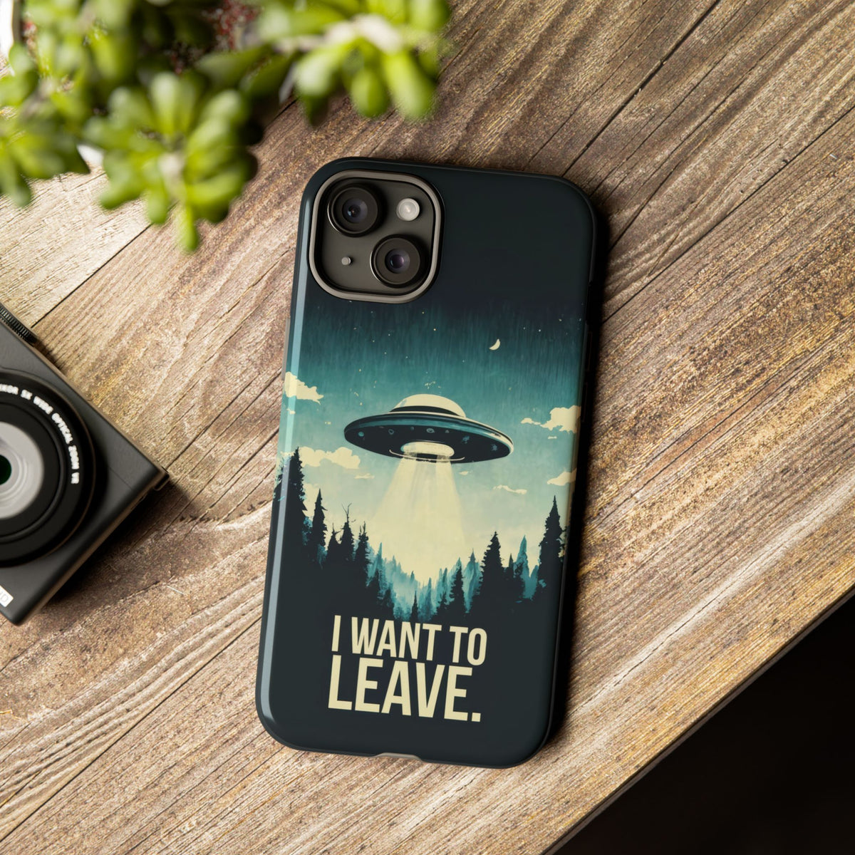 Vintage Alien UFO Graphic Tough Phone Cases