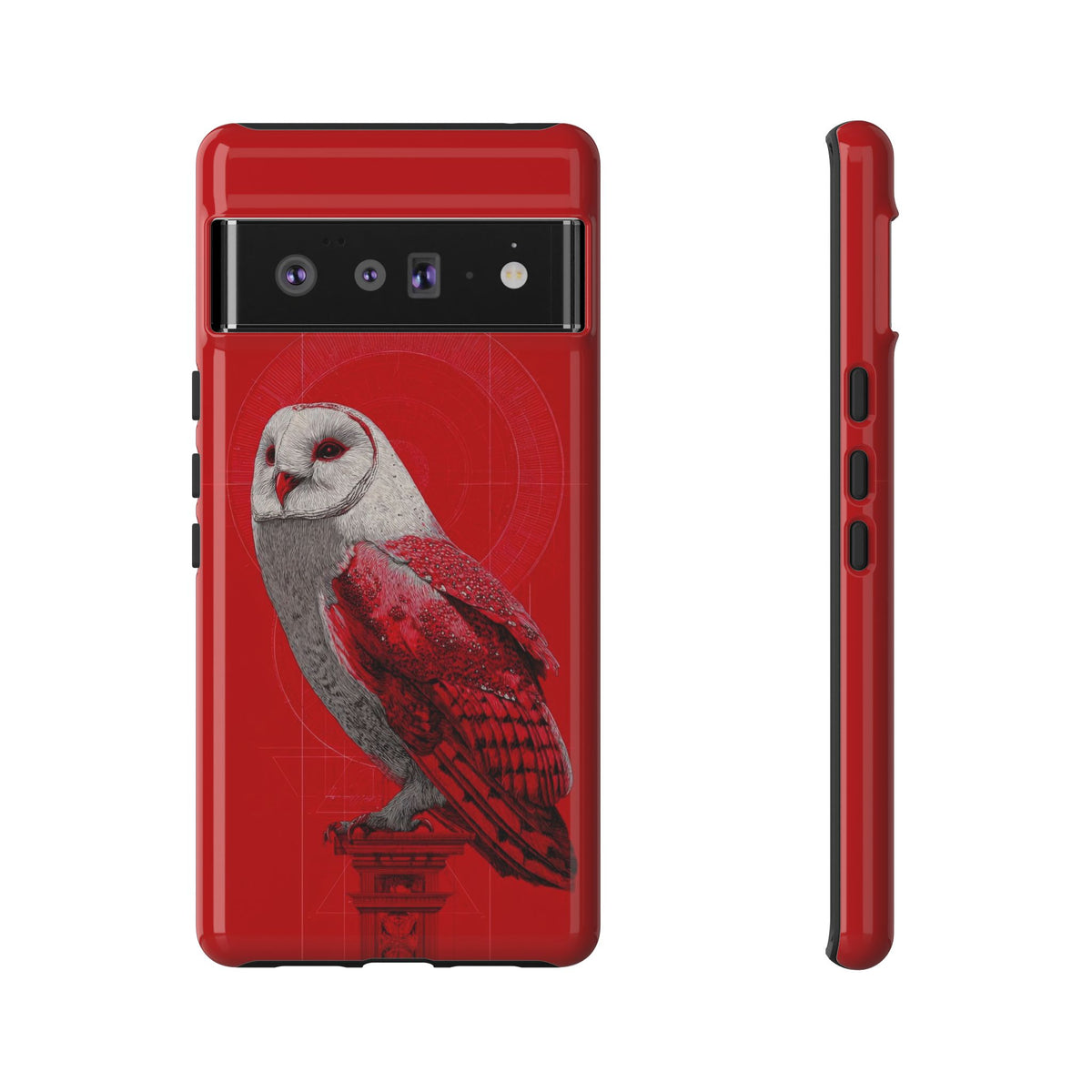 The Owl - Etching Style Series Graphic Tough Phone Cases