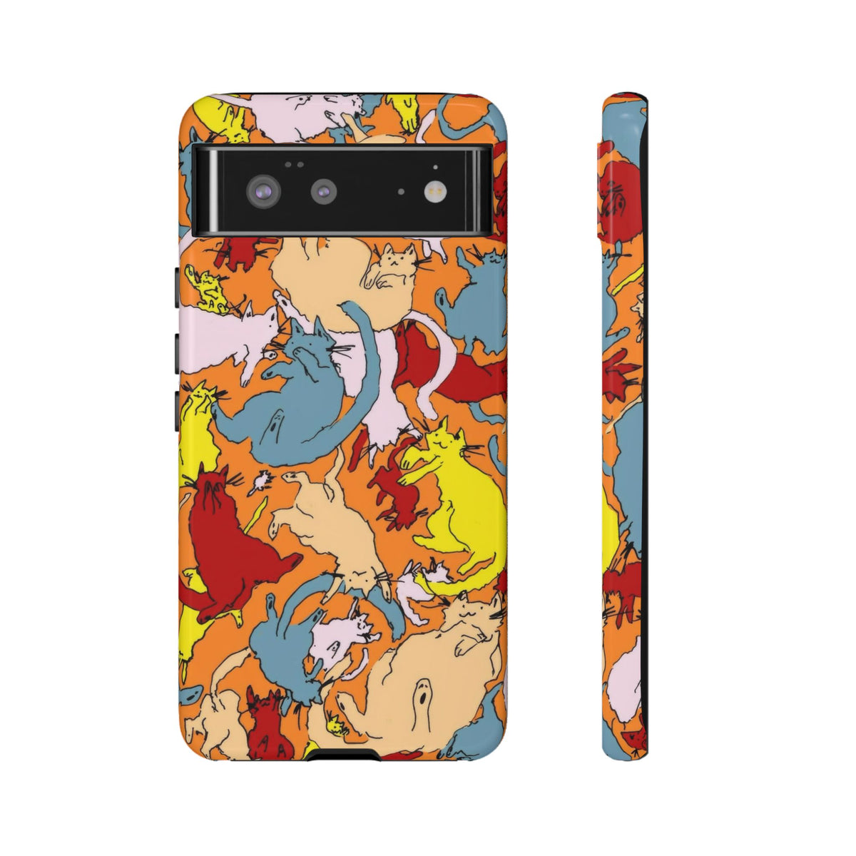 Aesthetic Cats Case - Vintage Kitty Graphic Tough Phone Cases