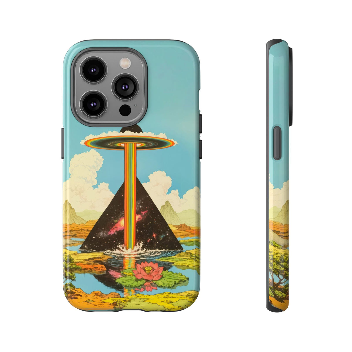 Vintage Alien UFO Graphic Tough Phone Cases