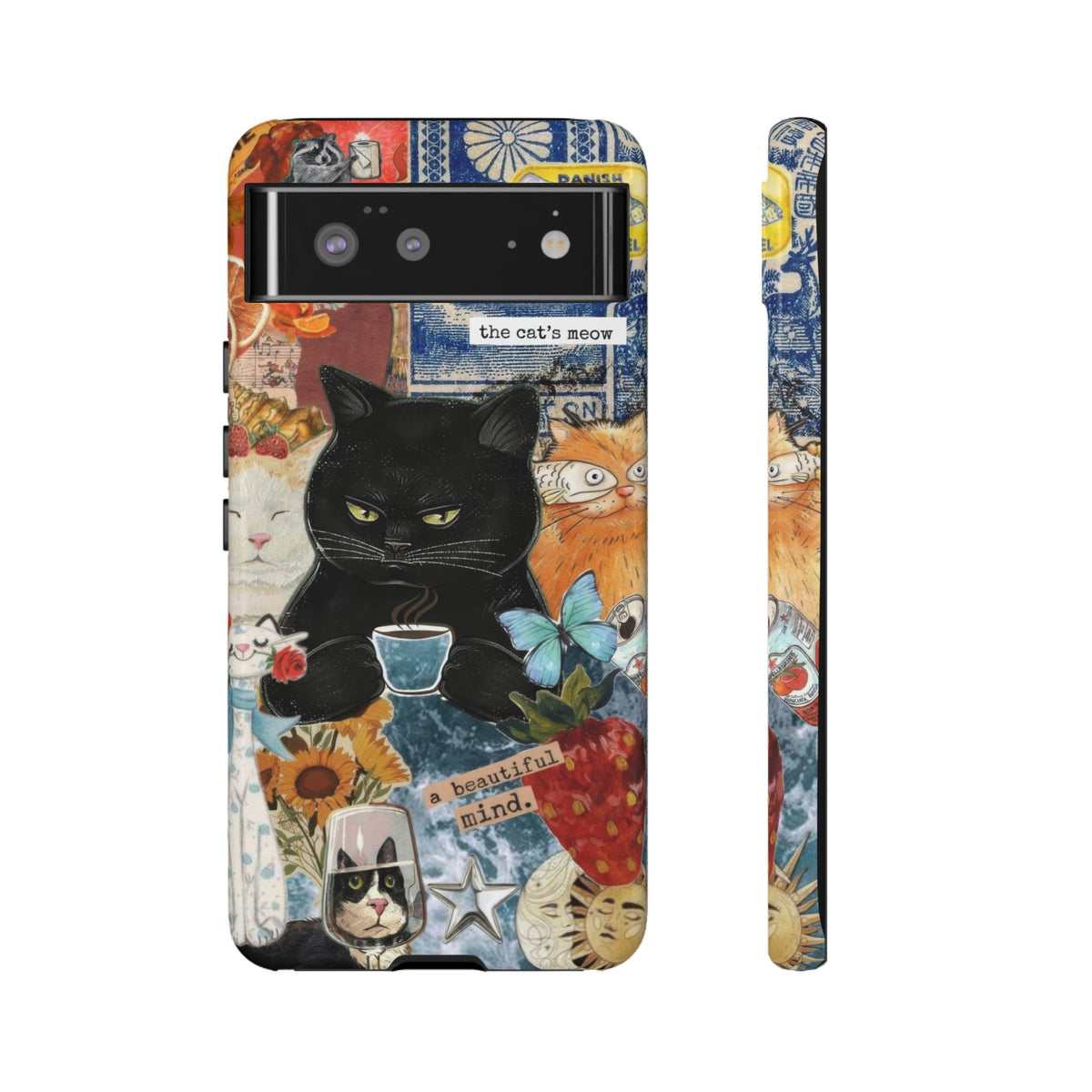 Aesthetic Cats Case - Vintage Kitty Graphic Tough Phone Cases