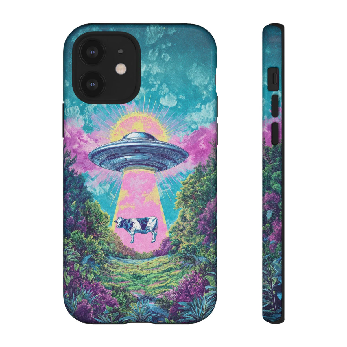 Vintage Alien UFO Graphic Tough Phone Cases