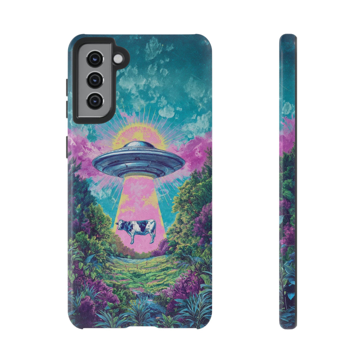 Vintage Alien UFO Graphic Tough Phone Cases