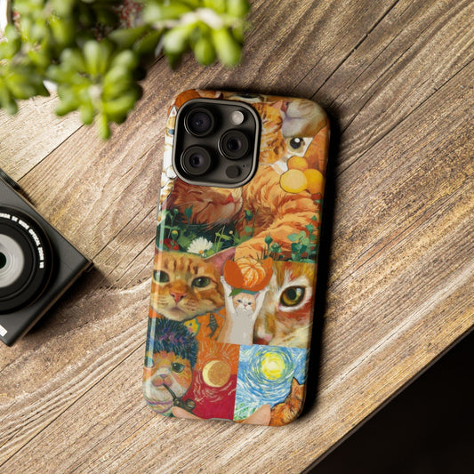 Aesthetic Cats Case - Vintage Kitty Graphic Tough Phone Cases