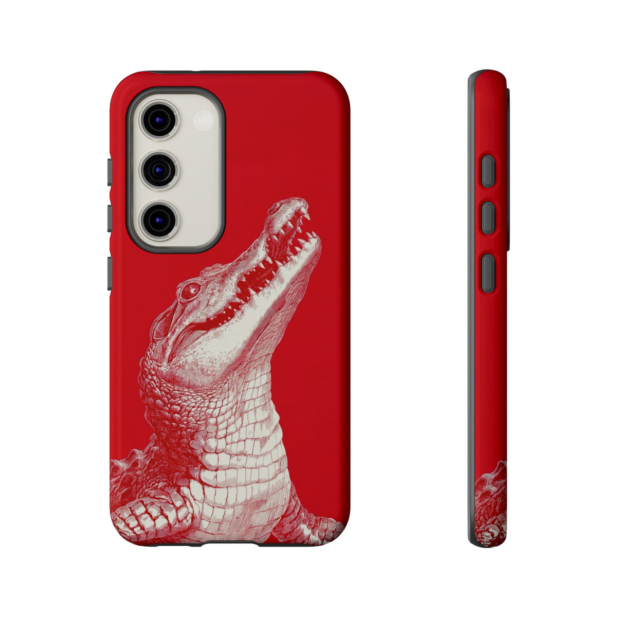The Crocodile - Etching Style Series Graphic Tough Phone Cases
