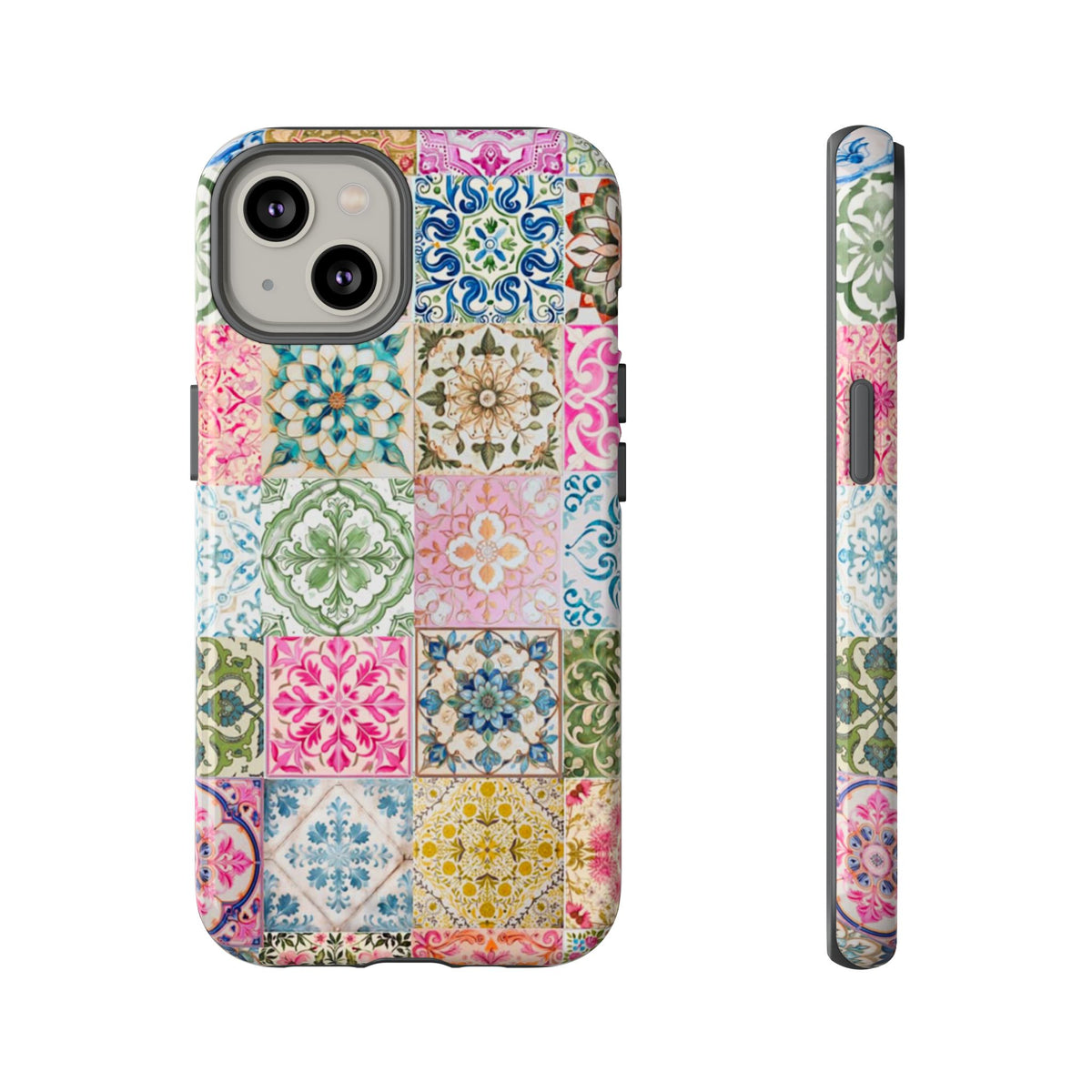 Vintage Mosaic Tile Graphic Tough Phone Cases