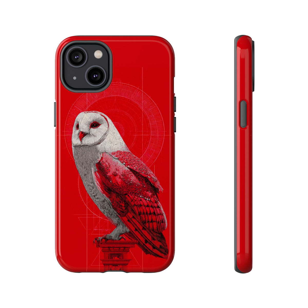The Owl - Etching Style Series Graphic Tough Phone Cases