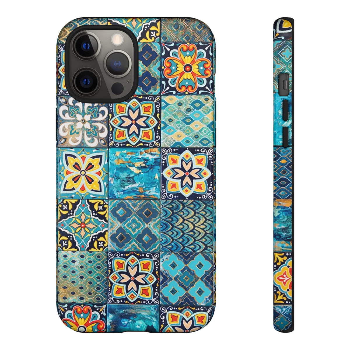 Vintage Mosaic Tile Graphic Tough Phone Cases