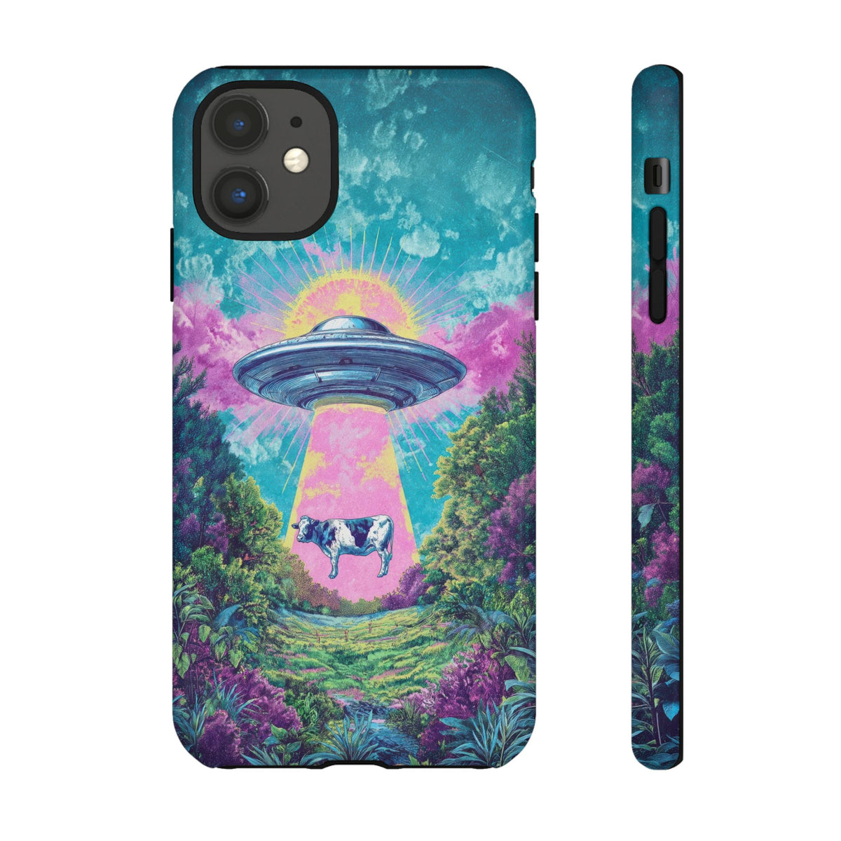 Vintage Alien UFO Graphic Tough Phone Cases