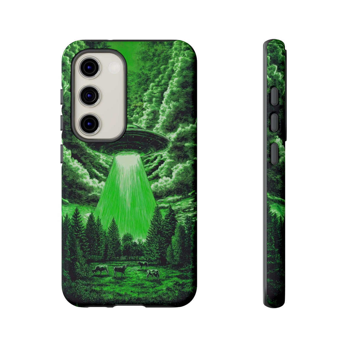 Vintage Alien UFO Graphic Tough Phone Cases