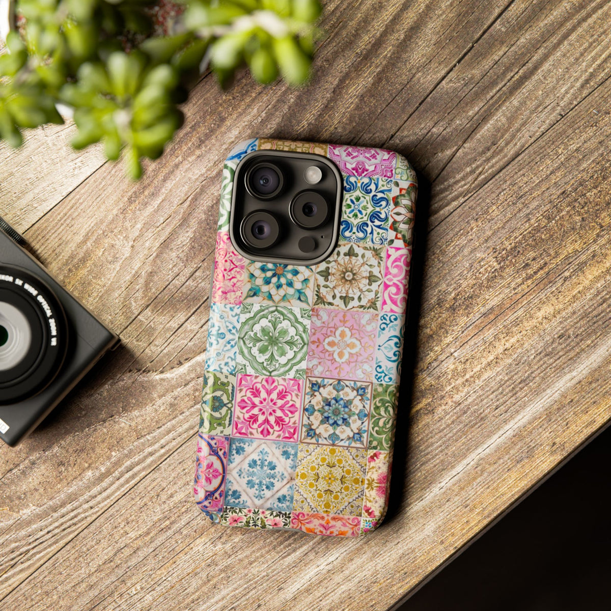 Vintage Mosaic Tile Graphic Tough Phone Cases