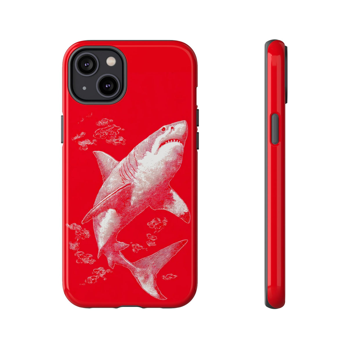 The Shark - Etching Style Series Graphic Tough Phone Cases