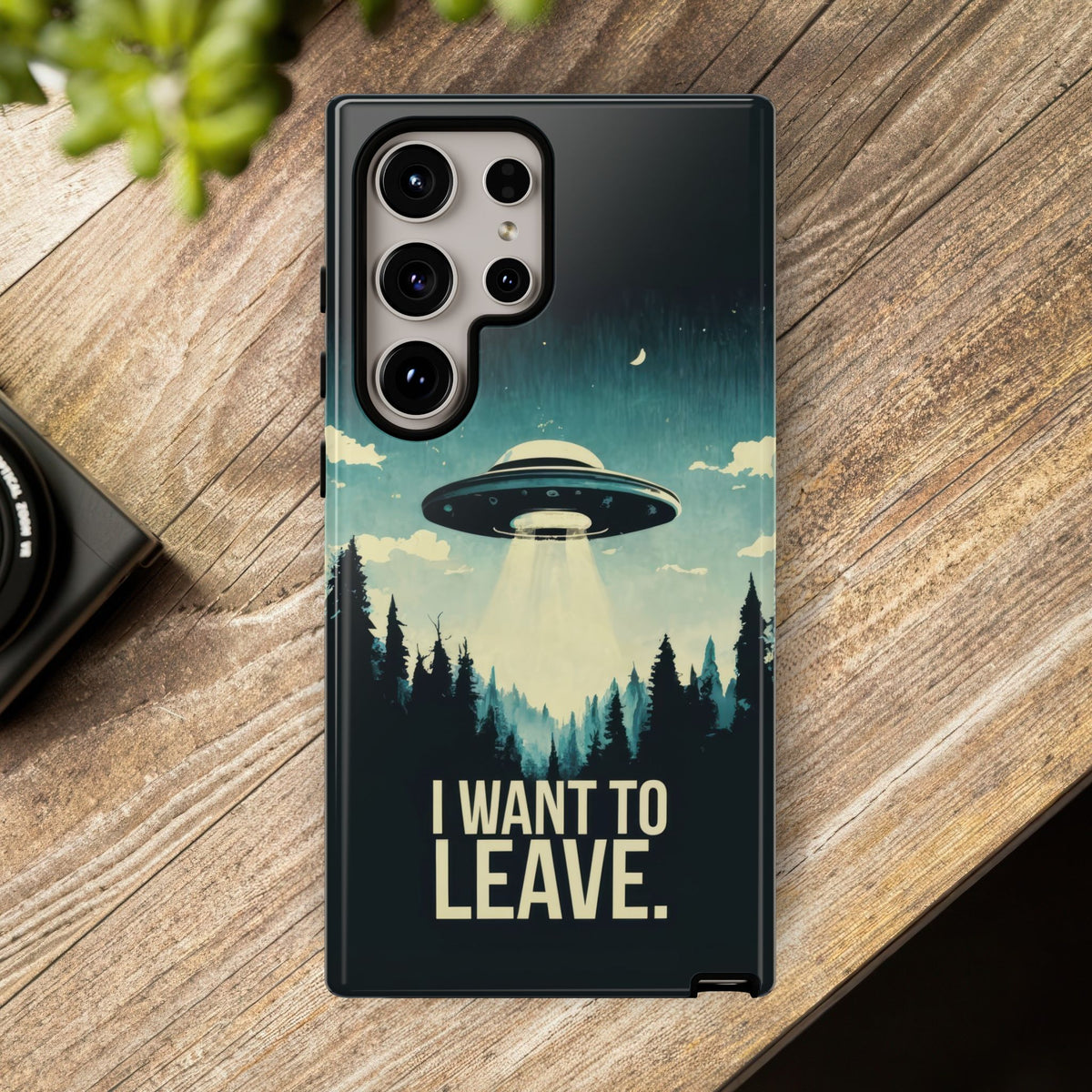 Vintage Alien UFO Graphic Tough Phone Cases
