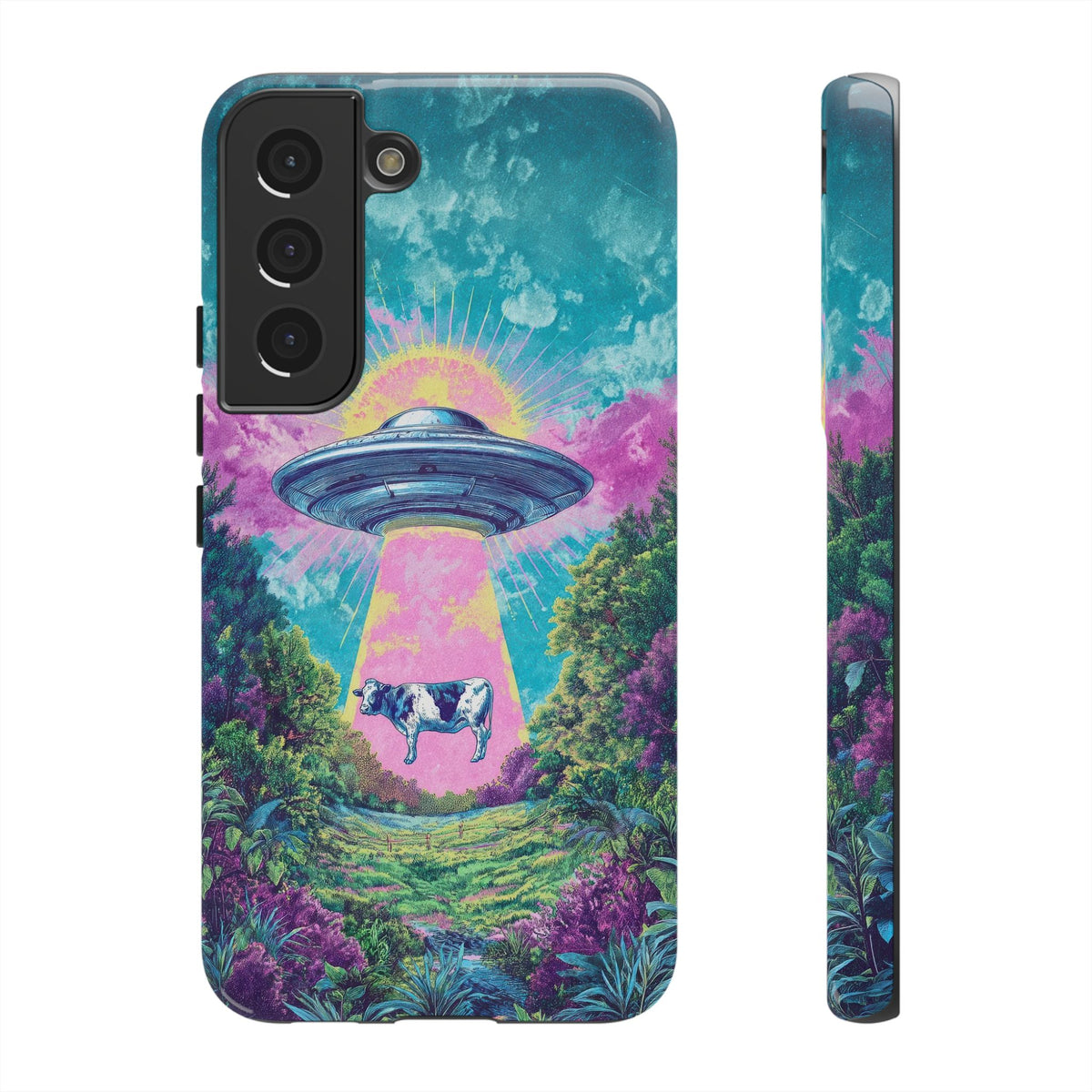 Vintage Alien UFO Graphic Tough Phone Cases