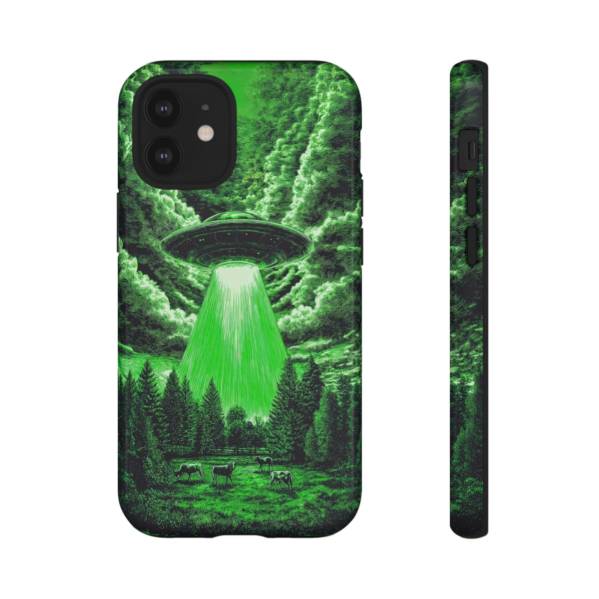 Vintage Alien UFO Graphic Tough Phone Cases