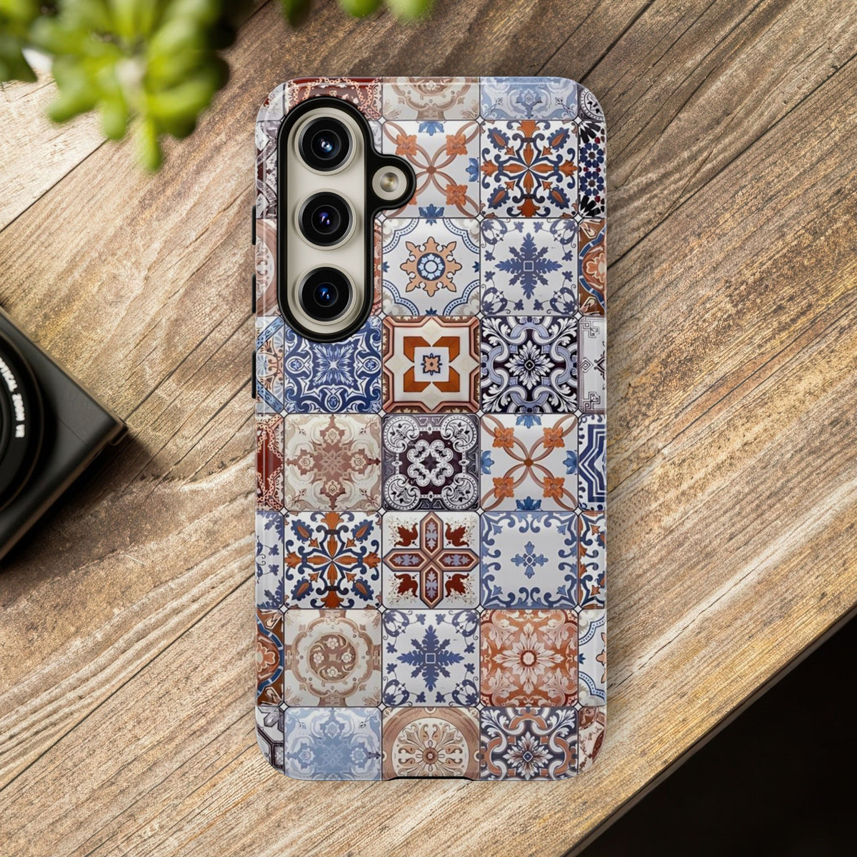 Vintage Mosaic Tile Graphic Tough Phone Cases