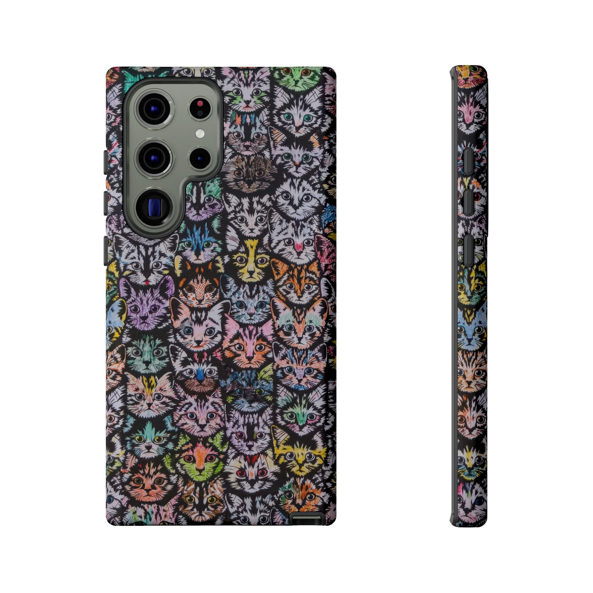 Aesthetic Cats Case - Vintage Kitty Graphic Tough Phone Cases