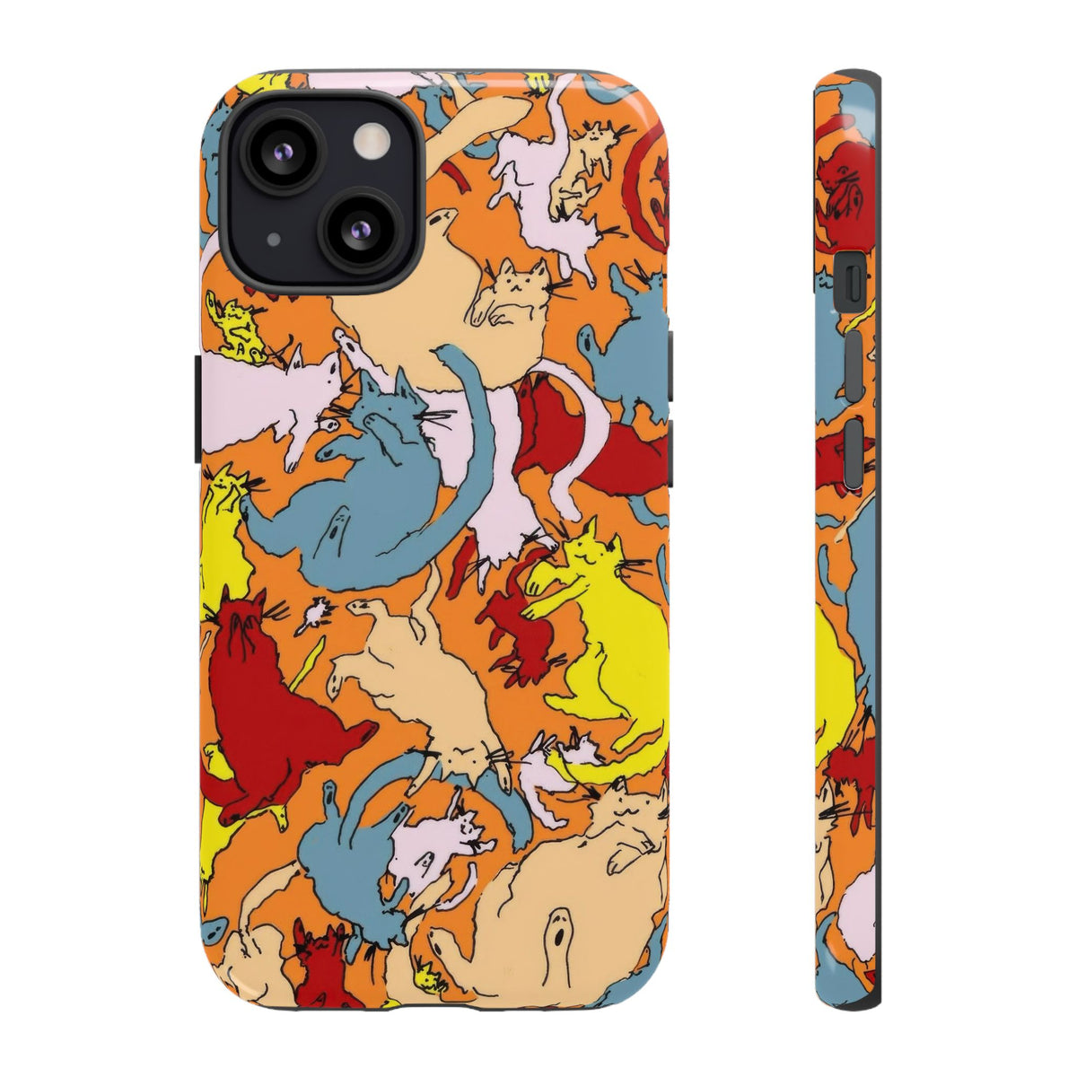 Aesthetic Cats Case - Vintage Kitty Graphic Tough Phone Cases