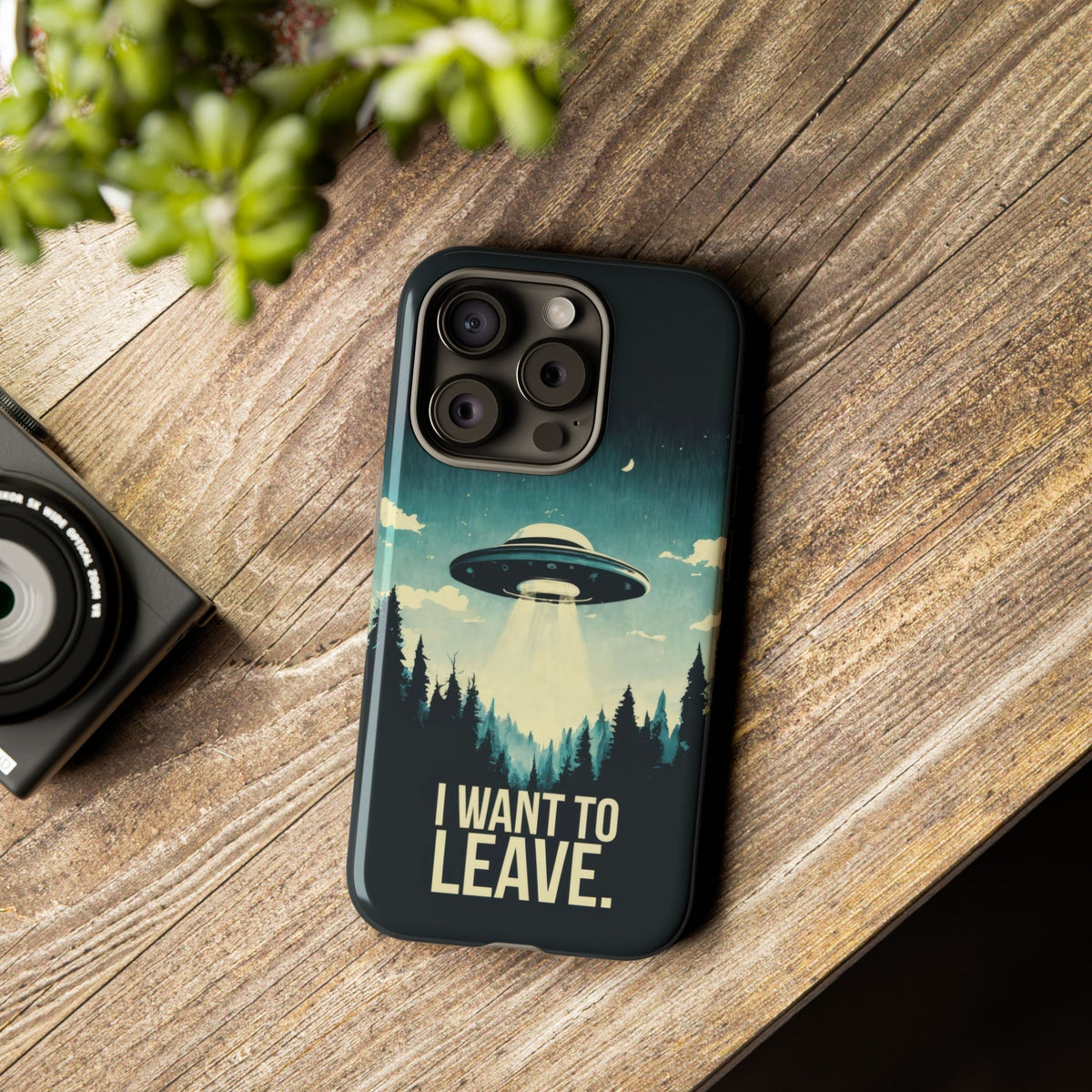 Vintage Alien UFO Graphic Tough Phone Cases