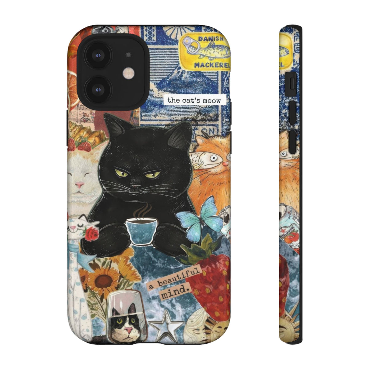 Aesthetic Cats Case - Vintage Kitty Graphic Tough Phone Cases