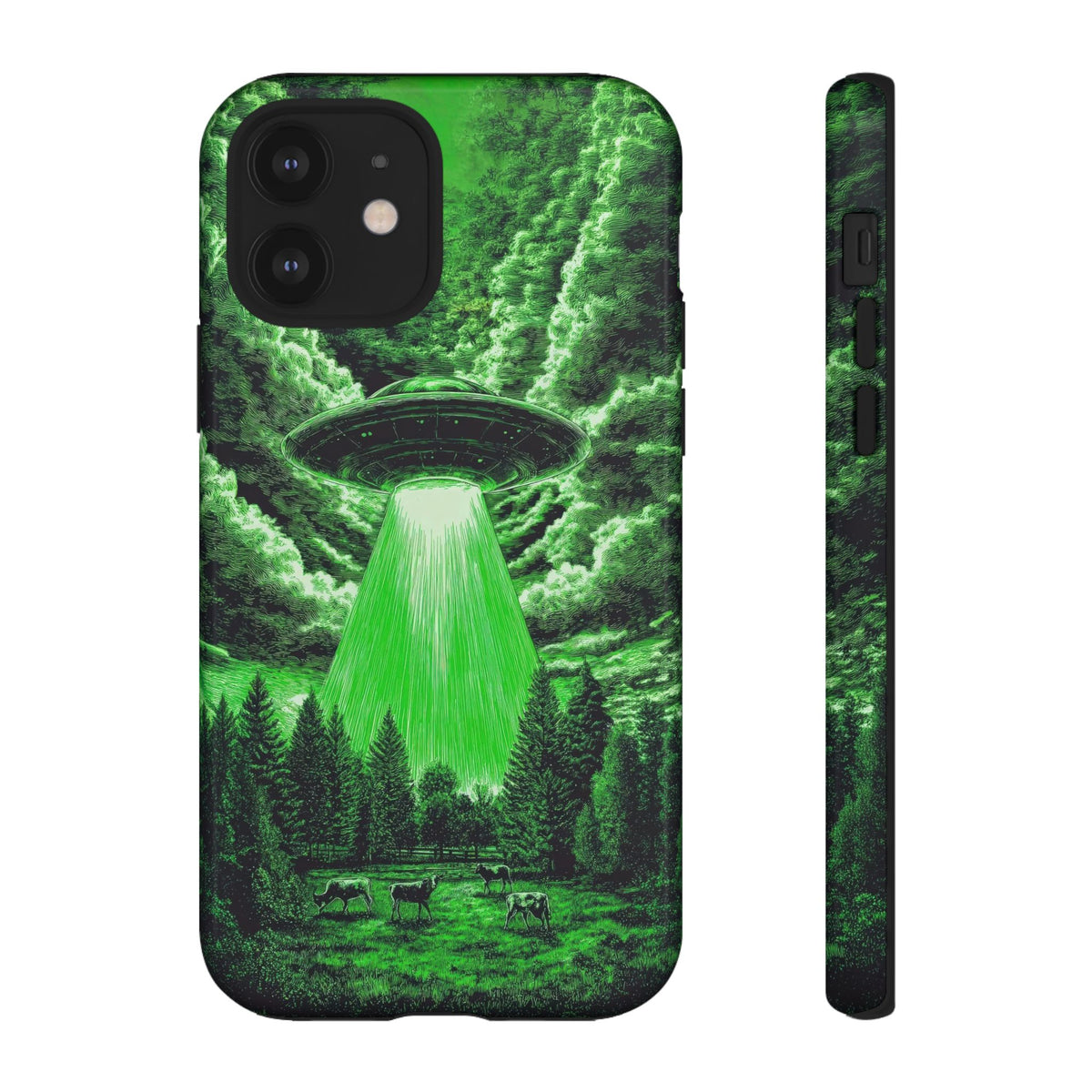 Vintage Alien UFO Graphic Tough Phone Cases