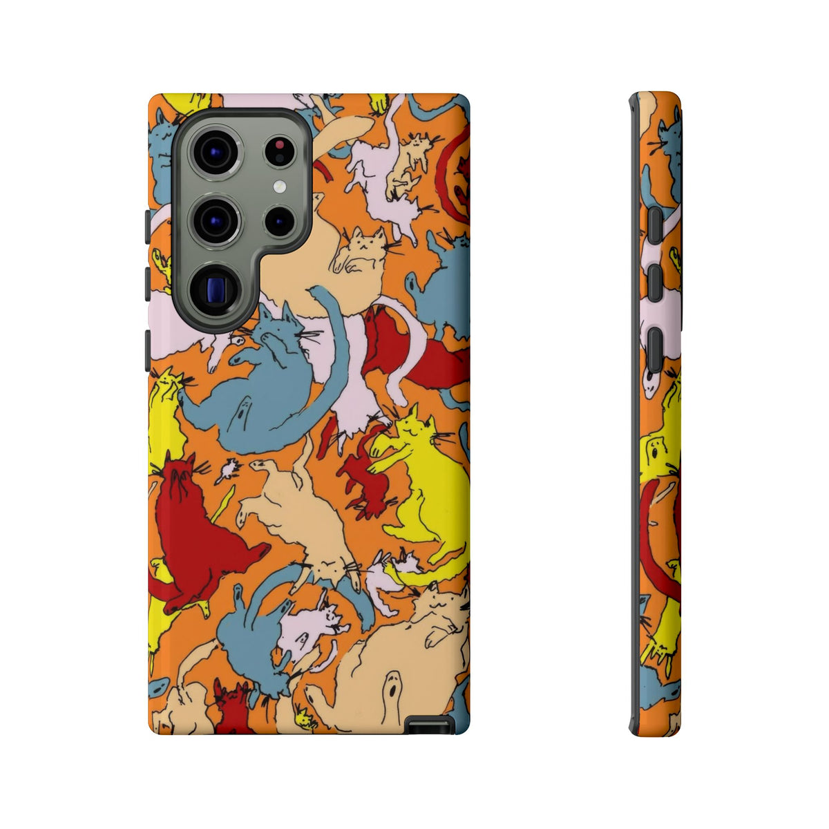 Aesthetic Cats Case - Vintage Kitty Graphic Tough Phone Cases