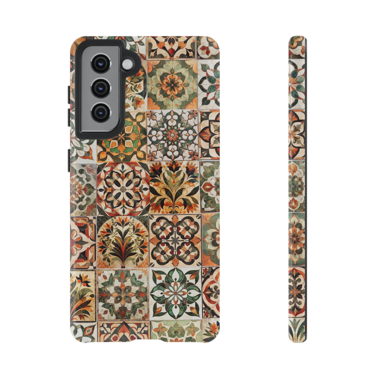 Vintage Mosaic Tile Graphic Tough Phone Cases