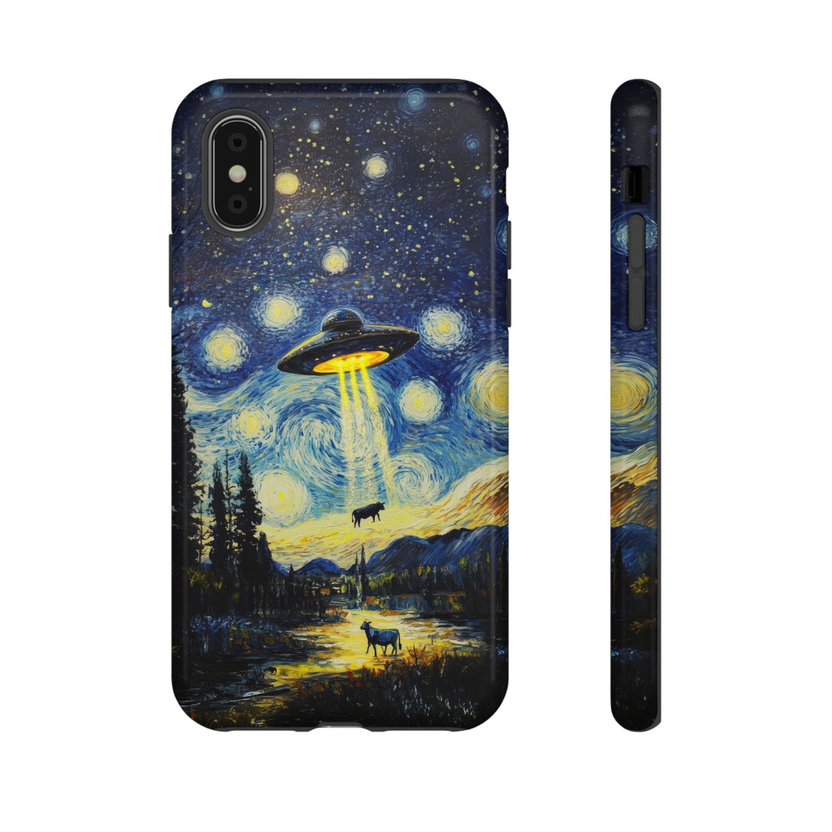 Vintage Alien UFO Graphic Tough Phone Cases