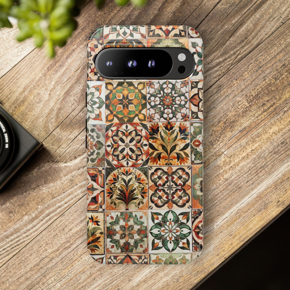 Vintage Mosaic Tile Graphic Tough Phone Cases