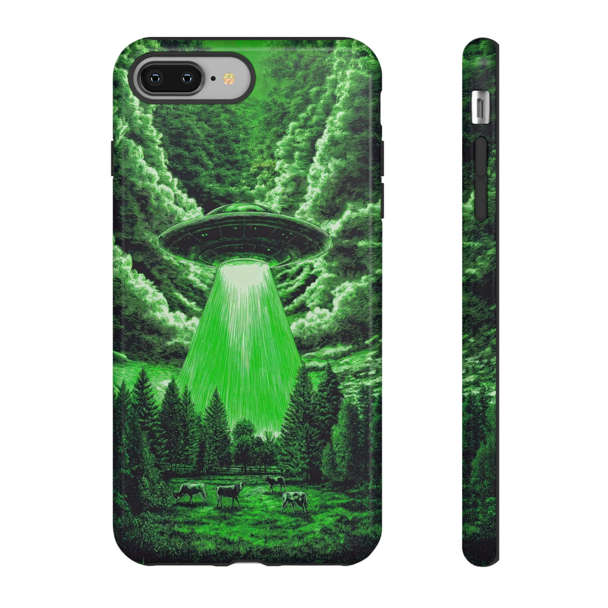 Vintage Alien UFO Graphic Tough Phone Cases