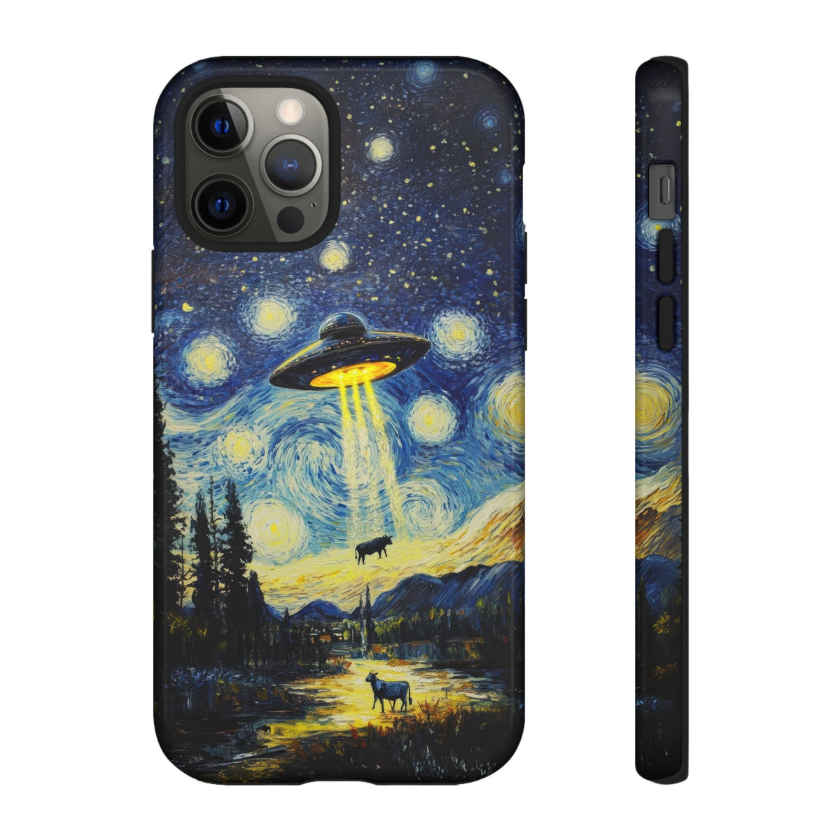 Vintage Alien UFO Graphic Tough Phone Cases