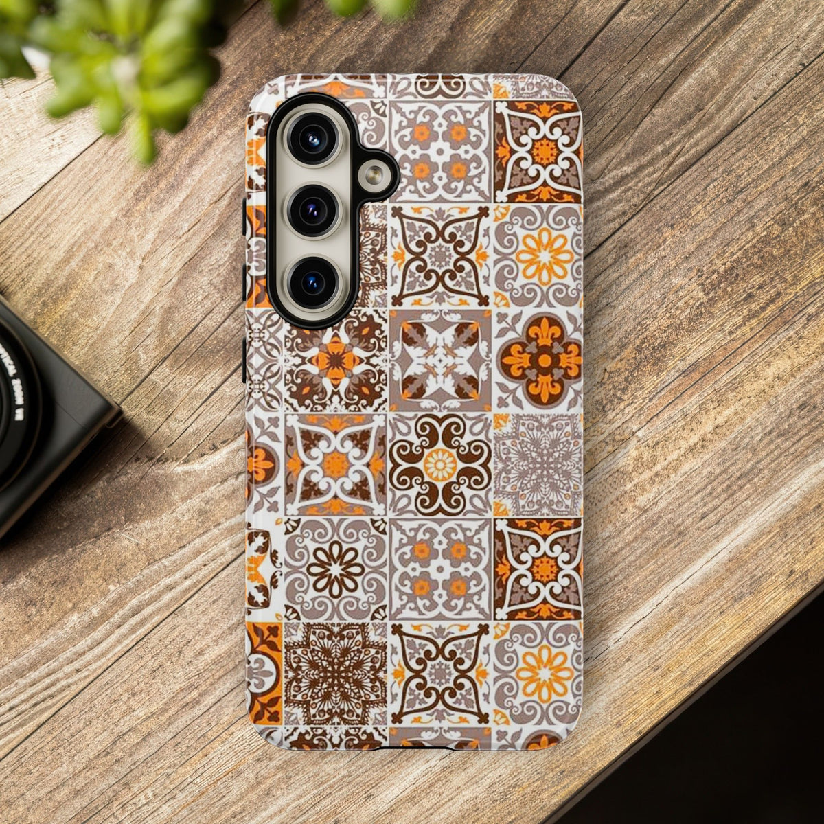 Vintage Mosaic Tile Graphic Tough Phone Cases